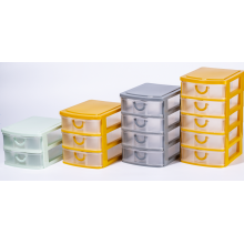 3 capas de escritorio cajón de plástico organizador de plástico cajón
